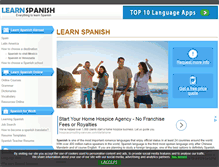 Tablet Screenshot of learnspanishguide.com